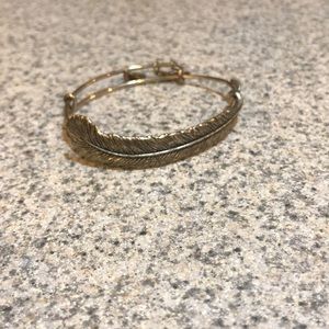 Alex and Ani Silver Plume Feather